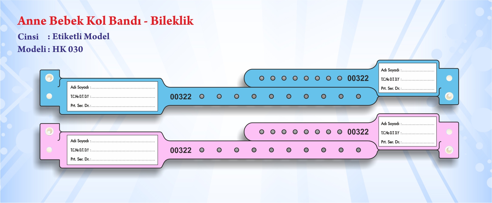 Anne - Bebek Kolband Bileklik Etiketli Model